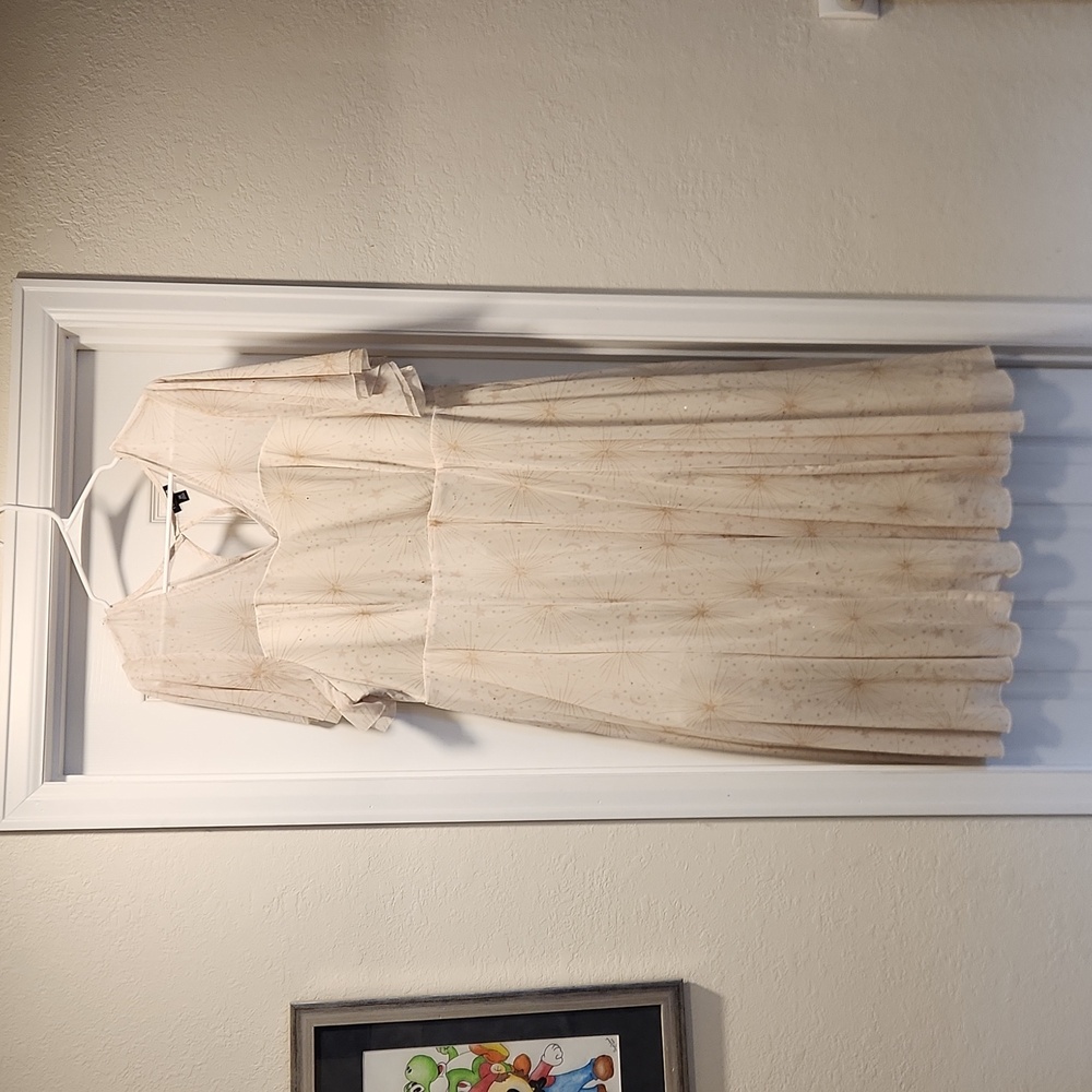 Torrid Midi Mesh Star & Moon Flutter Sleeve Dress - image 7